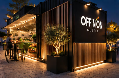 OFF'N'ON dual-kitchen unit — Evening terrace